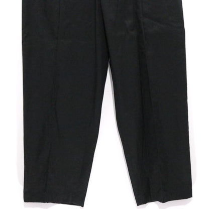JIL SANDER High Density Cotton Wide Easy Pants Black Size 46
