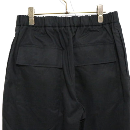 JIL SANDER High Density Cotton Wide Easy Pants Black Size 46