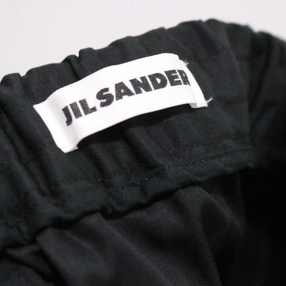 JIL SANDER High Density Cotton Wide Easy Pants Black Size 46