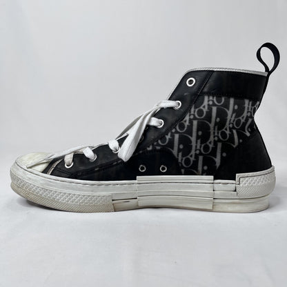 DIOR B23 Oblique High-Top Sneakers Black Size 28.0cm