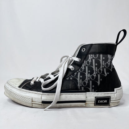 DIOR B23 Oblique High-Top Sneakers Black Size 28.0cm