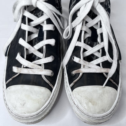 DIOR B23 Oblique High-Top Sneakers Black Size 28.0cm