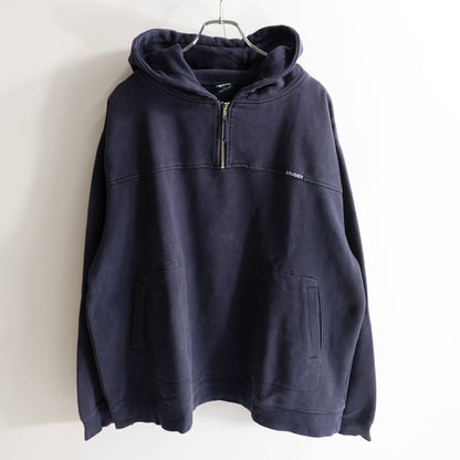 OLD STUSSY 90s Half-Zip Pullover Hoodie Size L
