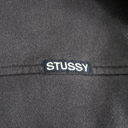 OLD STUSSY 90s Half-Zip Pullover Hoodie Size L