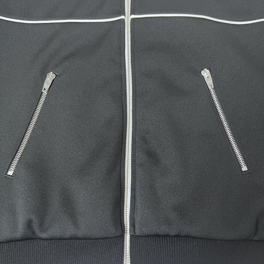 CELINE Bicolor Black Ivory Polyester Track Jacket Size L