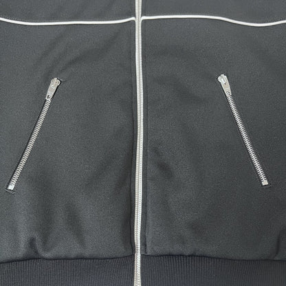 CELINE Bicolor Black Ivory Polyester Track Jacket Size L