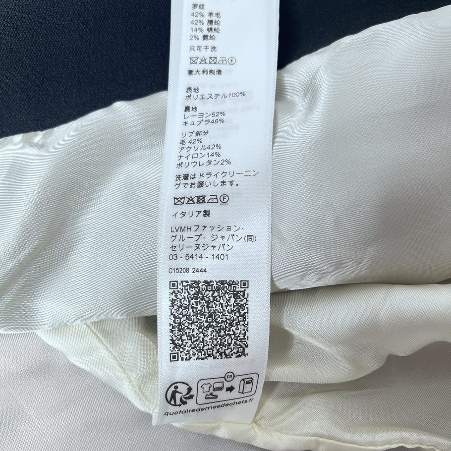 CELINE Bicolor Black Ivory Polyester Track Jacket Size L