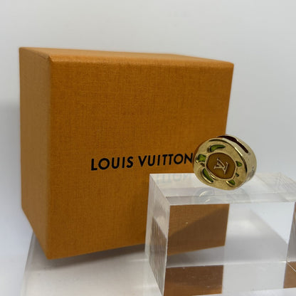 Louis Vuitton Gold Turtle LV Logo Bead Charm Bag