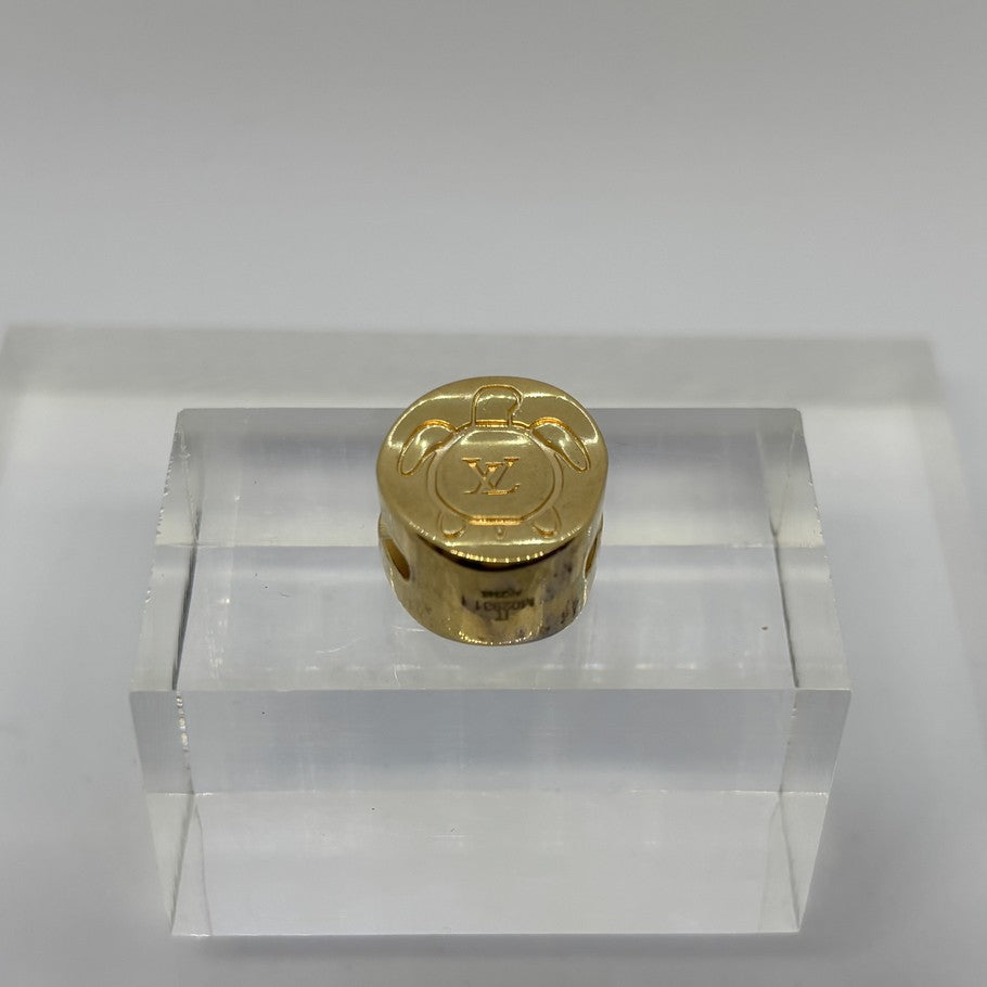 Louis Vuitton Gold Turtle LV Logo Bead Charm Bag