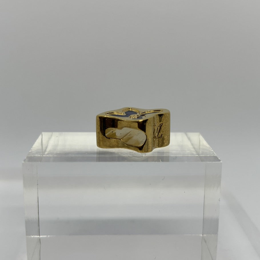 Louis Vuitton Gold Flower Motif Bead Charm Bag