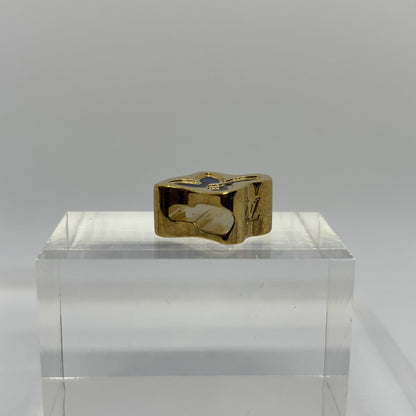 Louis Vuitton Gold Flower Motif Bead Charm Bag