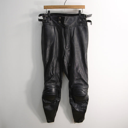 KUSHITANI Thick Cowhide Leather Biker Pants Size LL