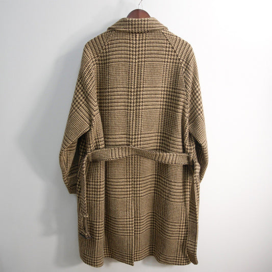 POLO RALPH LAUREN Houndstooth Tweed Balmacaan Coat Size 44R