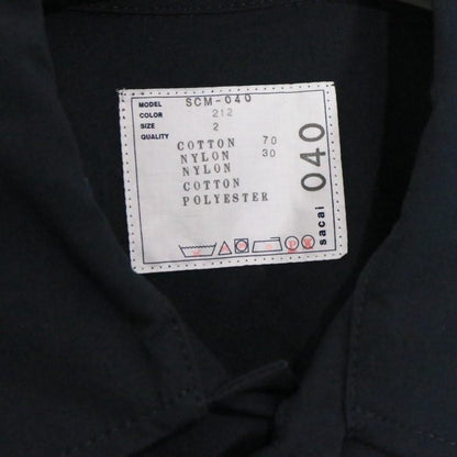 sacai Hybrid Cotton Oxford Nylon Twill Shirt Navy Size 2