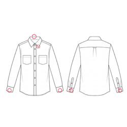 sacai Hybrid Cotton Oxford Nylon Twill Shirt Navy Size 2