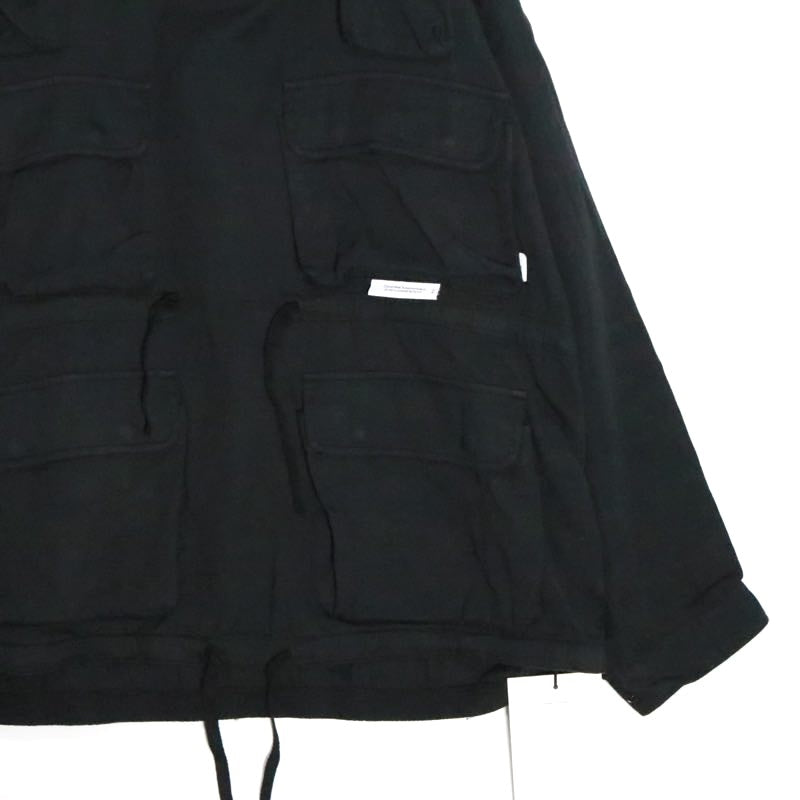 WTAPS 25AW Chamber Long Sleeve Cotton Twill Shirt Black Size 04