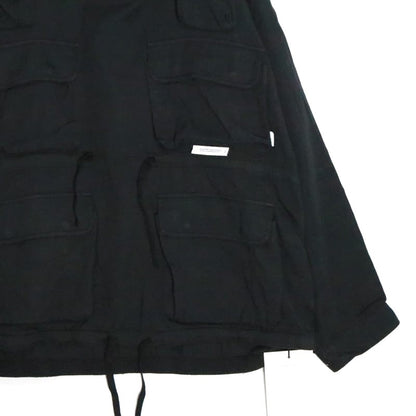 WTAPS 25AW Chamber Long Sleeve Cotton Twill Shirt Black Size 04