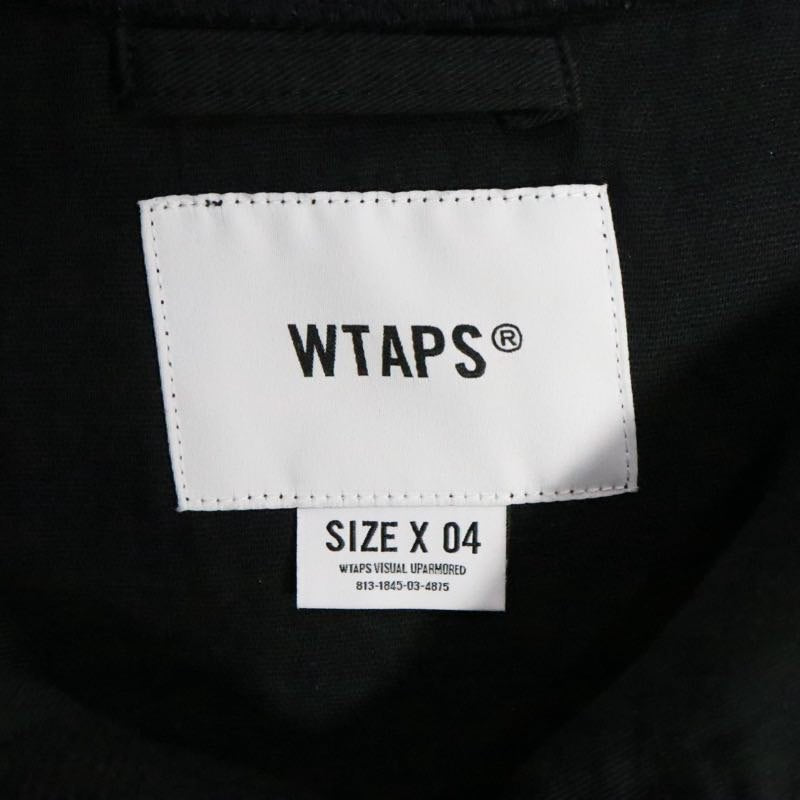 WTAPS 25AW Chamber Long Sleeve Cotton Twill Shirt Black Size 04