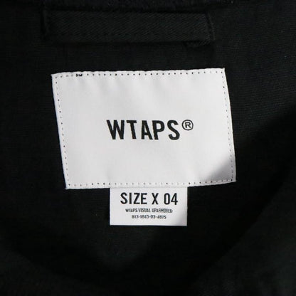 WTAPS 25AW Chamber Long Sleeve Cotton Twill Shirt Black Size 04