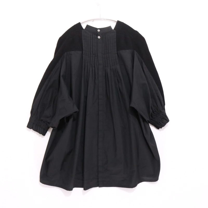 sacai 17AW Back Pleated Hybrid Knit Pullover Black Size 3