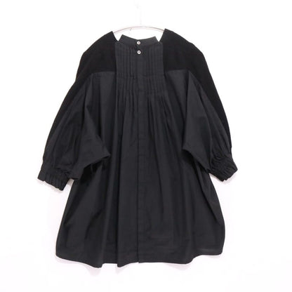 sacai 17AW Back Pleated Hybrid Knit Pullover Black Size 3