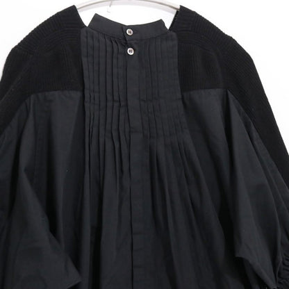 sacai 17AW Back Pleated Hybrid Knit Pullover Black Size 3