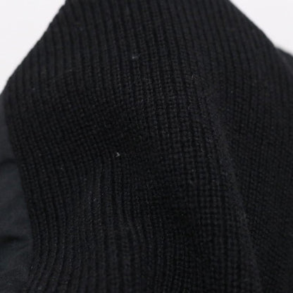 sacai 17AW Back Pleated Hybrid Knit Pullover Black Size 3