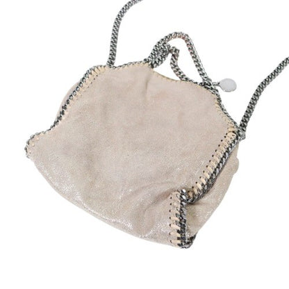 STELLA McCARTNEY Falabella Metallic Beige Shoulder Bag Size W19 H19 D3