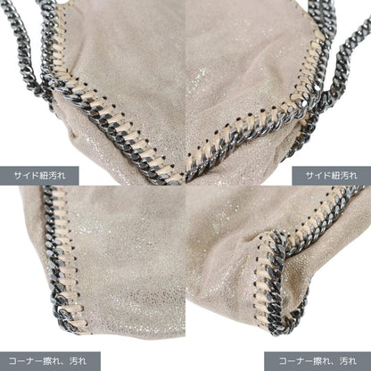 STELLA McCARTNEY Falabella Metallic Beige Shoulder Bag Size W19 H19 D3