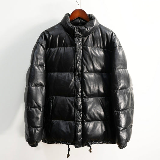 WIND ARMOR Leather Down Jacket Black Size L