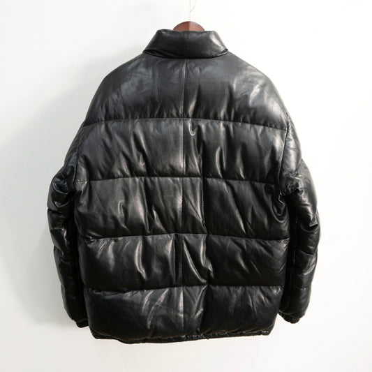 WIND ARMOR Leather Down Jacket Black Size L