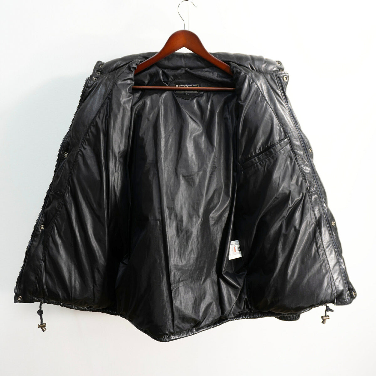 WIND ARMOR Leather Down Jacket Black Size L