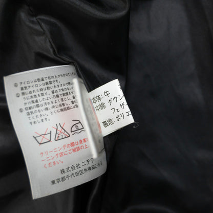 WIND ARMOR Leather Down Jacket Black Size L