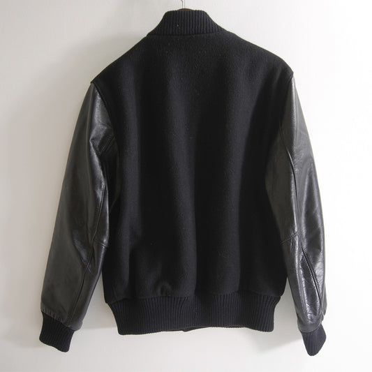 SCHOTT 7321 D-Pocket Sleeve Leather Varsity Jacket Size 40