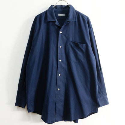 COMME des GARCONS HOMME 80s Open Collar Shirt Navy