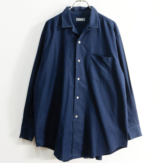 COMME des GARCONS HOMME 80s Open Collar Shirt Navy