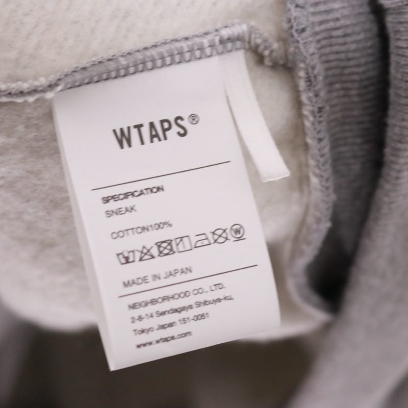 WTAPS Identity Logo Cotton Sweatshirt Gray Size 03