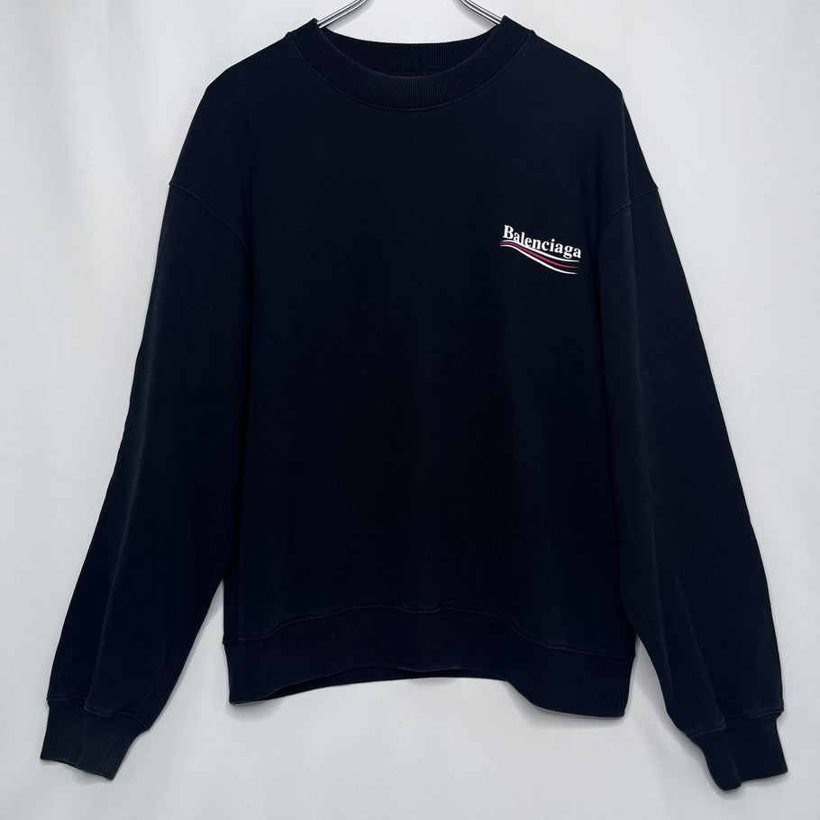 BALENCIAGA Back Logo Crewneck Sweatshirt Black