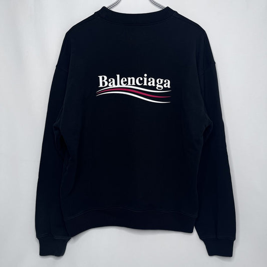 BALENCIAGA Back Logo Crewneck Sweatshirt Black