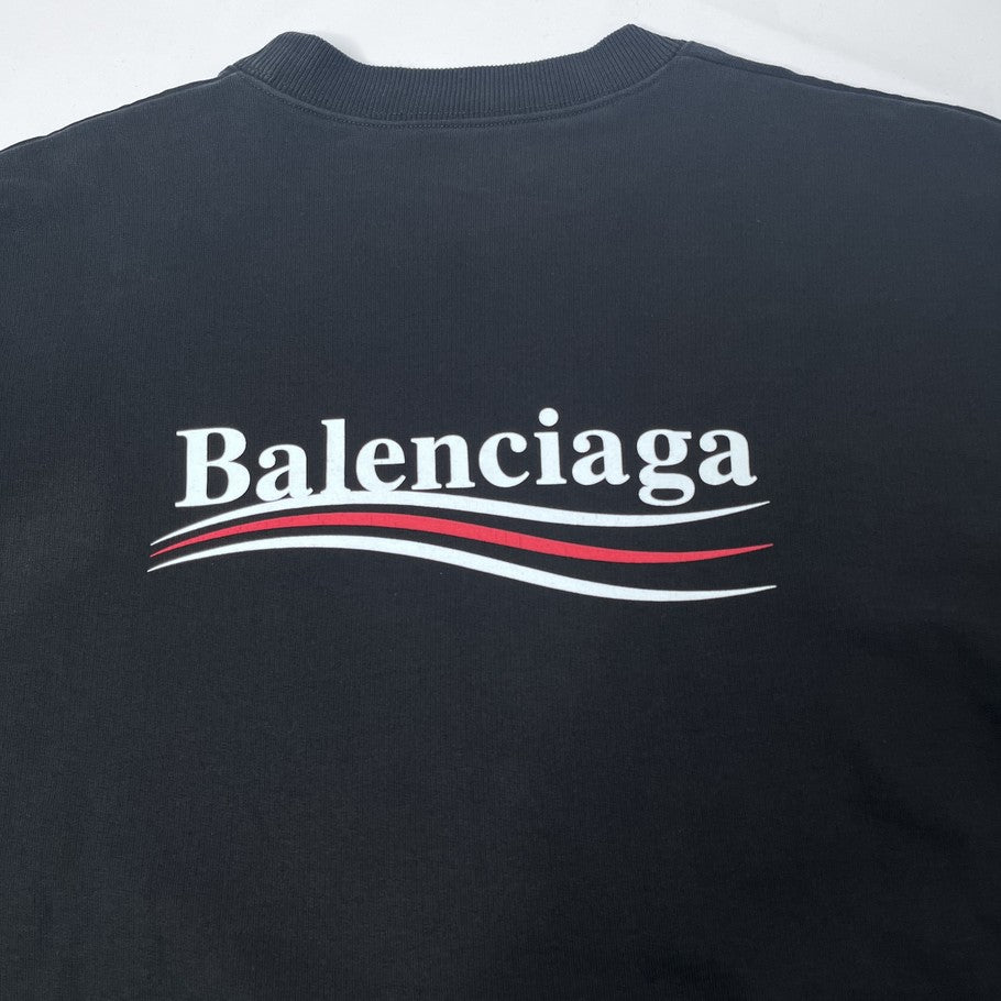 BALENCIAGA Back Logo Crewneck Sweatshirt Black
