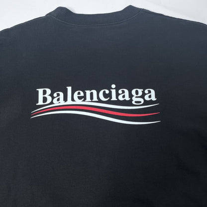BALENCIAGA Back Logo Crewneck Sweatshirt Black