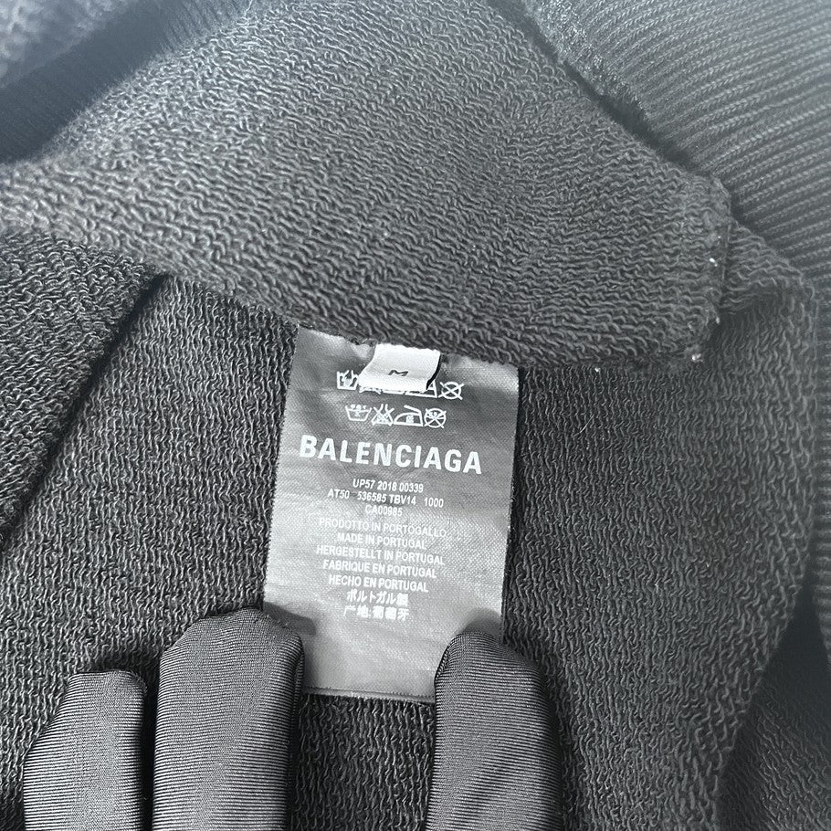 BALENCIAGA Back Logo Crewneck Sweatshirt Black