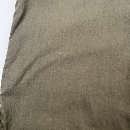 SAINT LAURENT Military Long Sleeve Cotton Shirt Khaki