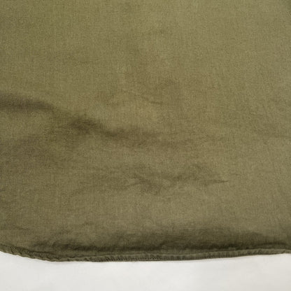 SAINT LAURENT Military Long Sleeve Cotton Shirt Khaki