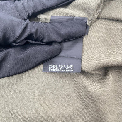 SAINT LAURENT Military Long Sleeve Cotton Shirt Khaki
