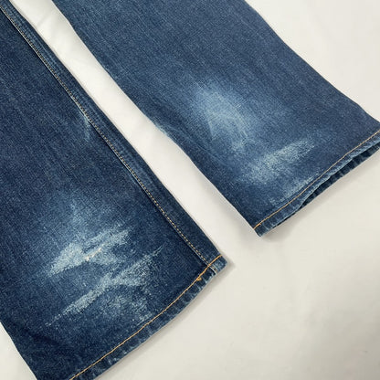 lucien pellat-finet Skull & Leaf Embroidered Jeans Blue