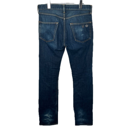 lucien pellat-finet Skull & Leaf Embroidered Jeans Blue