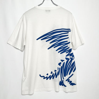 HERMES Dragon Print Cotton T-Shirt White