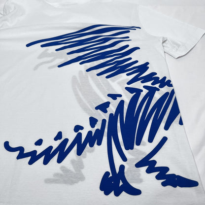 HERMES Dragon Print Cotton T-Shirt White