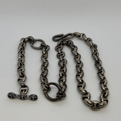 HOORSENBUHS 10MM Open Link 6P Diamond Wallet Chain Silver